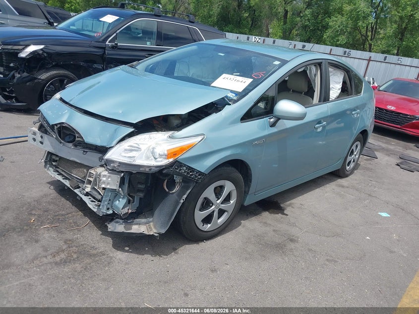 2014 Toyota Prius VIN JTDKN3DU6E1767524 IAAI salvage auction — FRONT END, Salvage Title, sold $1,150 on 2026-07-09 (photo 2)
