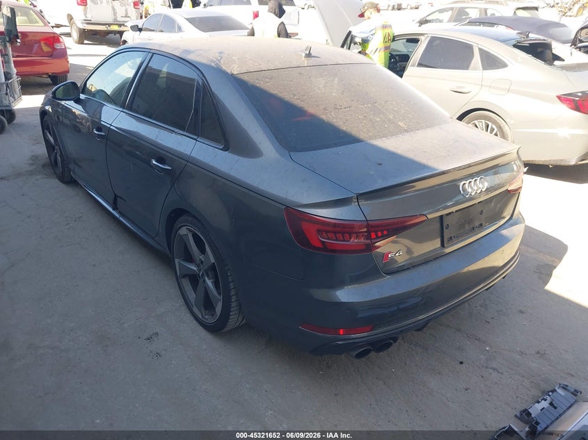 2018 Audi S4 VIN WAUB4AF42JA119867 IAAI salvage auction — FRONT END, Salvage Title, sold $9,700 on 2026-07-15 (photo 3)