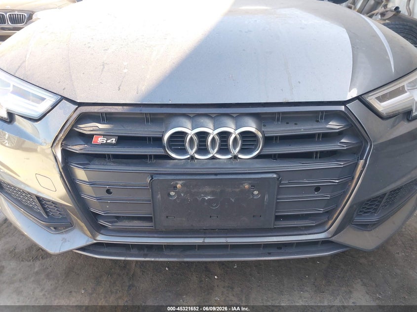2018 Audi S4 VIN WAUB4AF42JA119867 IAAI salvage auction — FRONT END, Salvage Title, sold $9,700 on 2026-07-15 (photo 6)