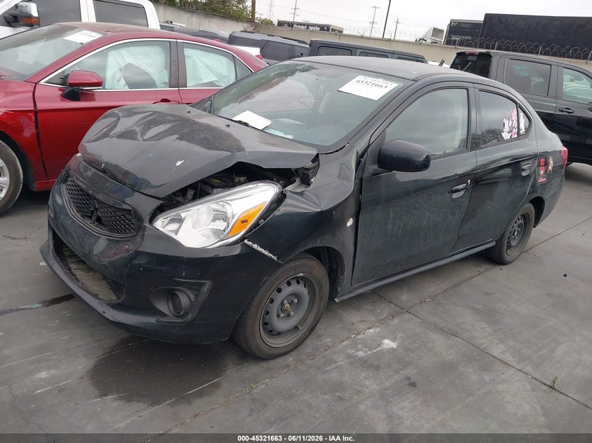 2020 Mitsubishi Mirage VIN ML32F3FJ8LHF02257 IAAI salvage auction — FRONT END, Salvage Title, sold $1,250 on 2026-07-22 (photo 2)