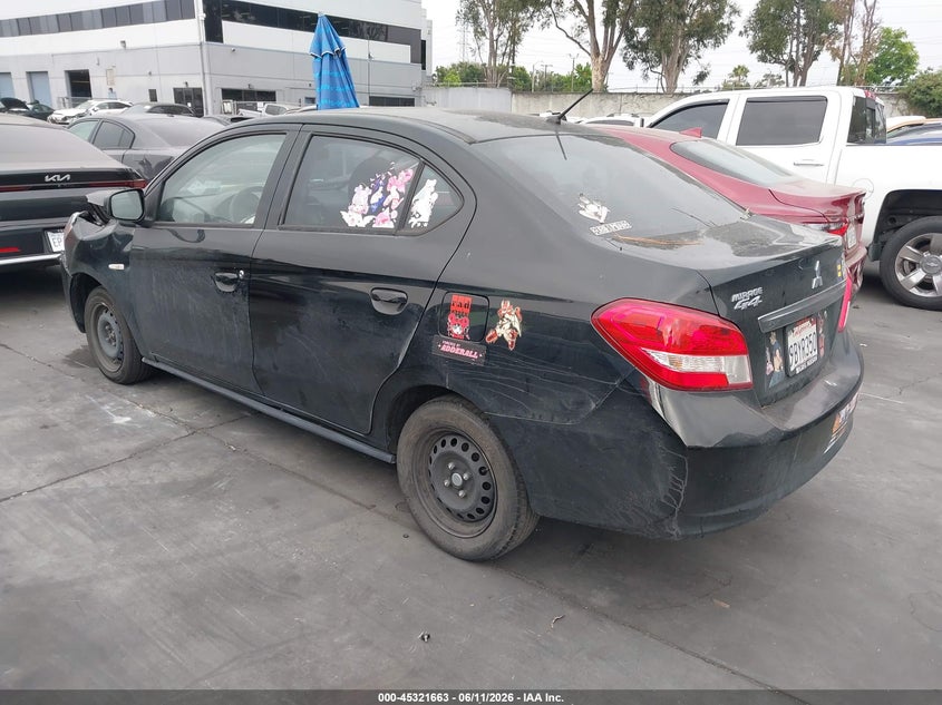 2020 Mitsubishi Mirage VIN ML32F3FJ8LHF02257 IAAI salvage auction — FRONT END, Salvage Title, sold $1,250 on 2026-07-22 (photo 3)
