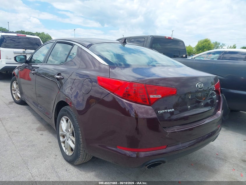 2013 Kia Optima VIN 5XXGM4A74DG248875 IAAI salvage auction — THEFT, Salvage (Ohio), sold $450 on 2026-07-14 (photo 3)
