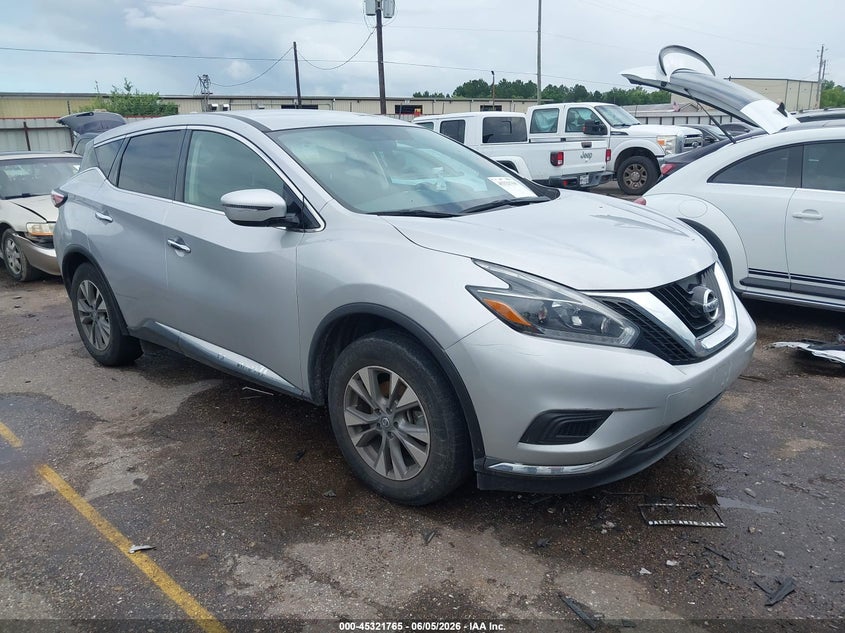 2018 Nissan Murano VIN 5N1AZ2MGXJN201062 IAAI salvage auction — THEFT, Salvage Title, sold $7,600 on 2026-07-08 (photo 1)