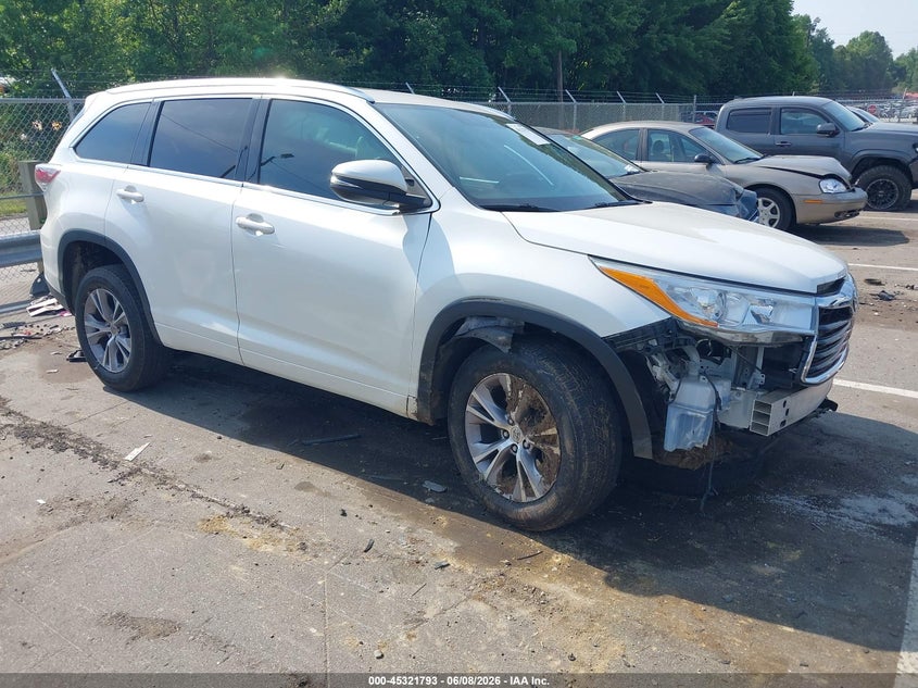 2014 Toyota Highlander VIN 5TDKKRFH5ES019667 IAAI salvage auction — FRONT END, Salvage Title, sold $2,550 on 2026-07-30 (photo 1)