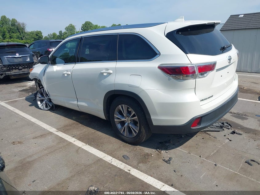 2014 Toyota Highlander VIN 5TDKKRFH5ES019667 IAAI salvage auction — FRONT END, Salvage Title, sold $2,550 on 2026-07-30 (photo 3)