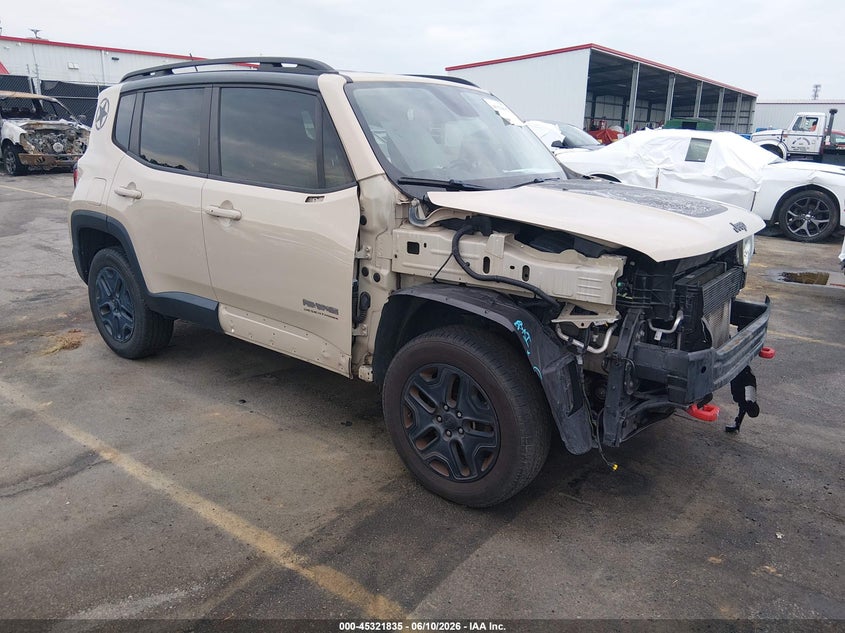 2017 Jeep Renegade VIN ZACCJBCB9HPF91406 IAAI salvage auction — FRONT END, Salvage (South Carolina), sold $1,525 on 2026-07-08 (photo 1)