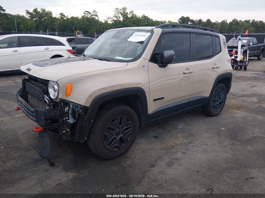 2017 Jeep Renegade VIN ZACCJBCB9HPF91406 IAAI salvage auction — FRONT END, Salvage (South Carolina), sold $1,525 on 2026-07-08 (photo 2)