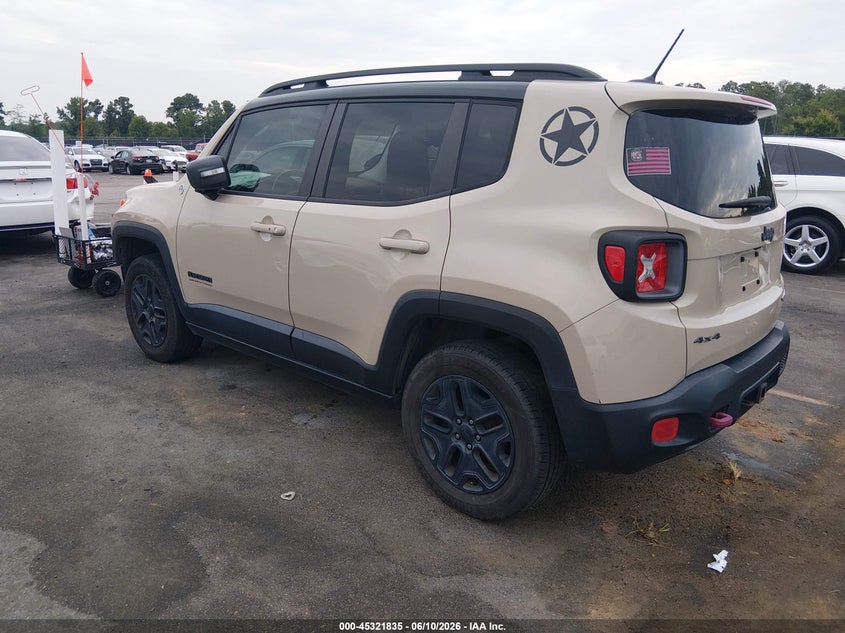2017 Jeep Renegade VIN ZACCJBCB9HPF91406 IAAI salvage auction — FRONT END, Salvage (South Carolina), sold $1,525 on 2026-07-08 (photo 3)
