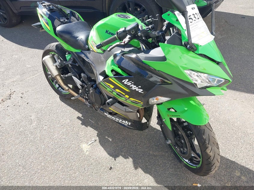 2022 Kawasaki Ex VIN JKAEXKH16NDAH0153 IAAI salvage auction — LEFT FRONT, Salvage Title, sold $1,250 on 2026-07-14 (photo 1)