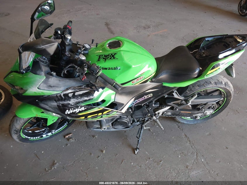 2022 Kawasaki Ex VIN JKAEXKH16NDAH0153 IAAI salvage auction — LEFT FRONT, Salvage Title, sold $1,250 on 2026-07-14 (photo 9)
