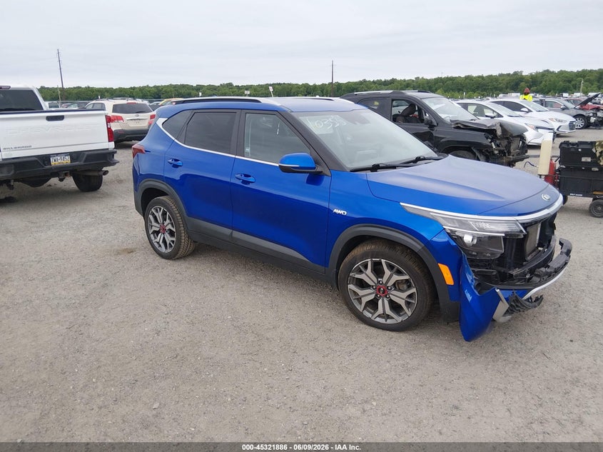 2021 Kia Seltos VIN KNDEUCA21M7228193 IAAI salvage auction — FRONT END, Salvage Title, sold $3,050 on 2026-07-13 (photo 1)
