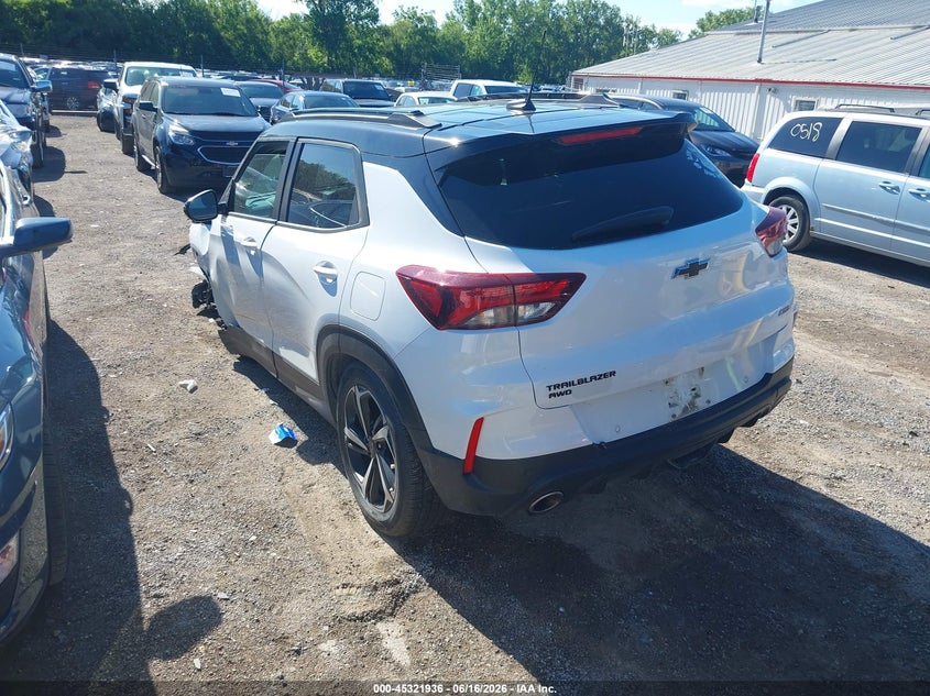 2021 Chevrolet Trailblazer VIN KL79MUSL3MB135216 IAAI salvage auction — LEFT FRONT, Salvage Title, sold $2,750 on 2026-07-28 (photo 3)