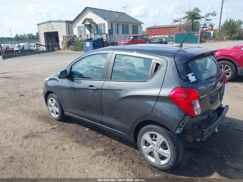 2020 Chevrolet Spark VIN KL8CB6SA2LC451670 IAAI salvage auction — REAR END, Salvage Title, sold $1,950 on 2026-07-26 (photo 3)