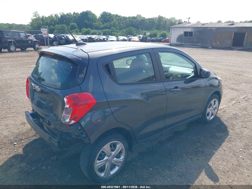 2020 Chevrolet Spark VIN KL8CB6SA2LC451670 IAAI salvage auction — REAR END, Salvage Title, sold $1,950 on 2026-07-26 (photo 4)