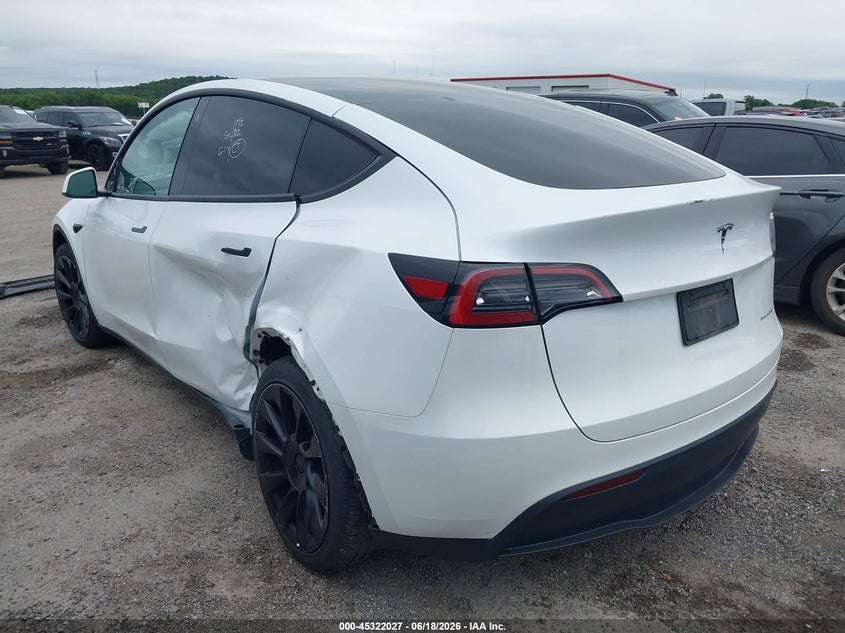 2023 Tesla Model y VIN 7SAYGDEE5PF607665 IAAI salvage auction — LEFT REAR, Salvage (Florida), sold $12,900 on 2026-07-08 (photo 3)