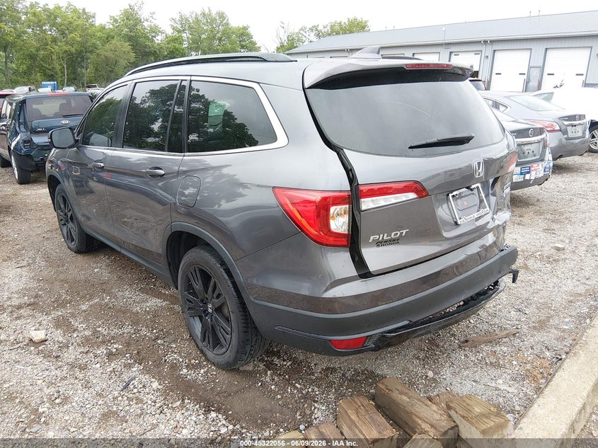 2022 Honda Pilot VIN 5FNYF6H21NB081514 IAAI salvage auction — REAR END, Salvage Title, sold $11,500 on 2026-07-29 (photo 3)