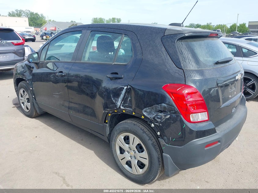 2015 Chevrolet Trax VIN KL7CJKSB7FB091038 IAAI salvage auction — LEFT & RIGHT, Salvage Title, sold $350 on 2026-07-14 (photo 3)