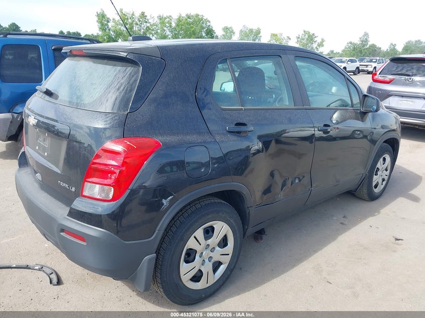 2015 Chevrolet Trax VIN KL7CJKSB7FB091038 IAAI salvage auction — LEFT & RIGHT, Salvage Title, sold $350 on 2026-07-14 (photo 4)