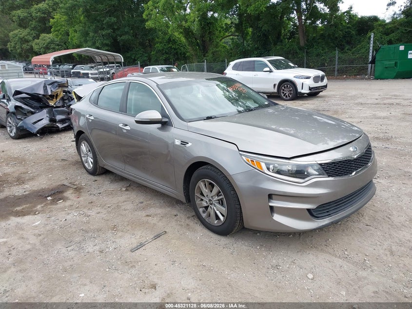 2018 Kia Optima VIN 5XXGT4L38JG232655 IAAI salvage auction — REAR END, Salvage Title, sold $2,150 on 2026-07-10 (photo 1)
