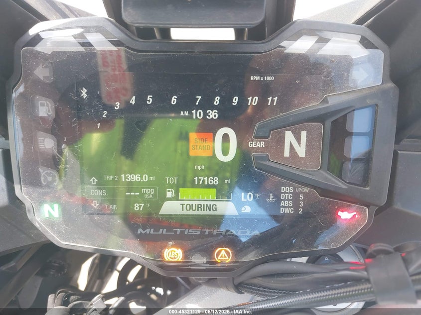 2019 Ducati Multistrada VIN ZDMAAEKW1KB006286 IAAI salvage auction — LEFT SIDE, Salvage - Greater Than 75% (Maryland), sold $3,450 on 2026-07-06 (photo 7)