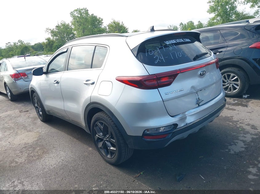 2020 Kia Sportage VIN KNDP63AC2L7711170 IAAI salvage auction — REAR END, Salvage (Ohio), sold $4,500 on 2026-07-07 (photo 3)