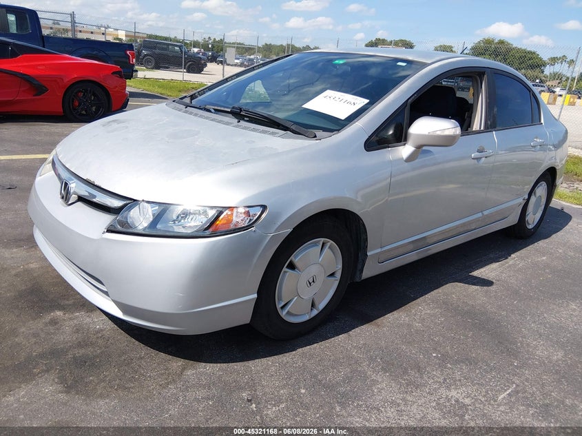 2007 Honda Civic hybrid VIN JHMFA36217S001656 IAAI salvage auction — RIGHT SIDE, Rebuildable (Florida), sold $375 on 2026-07-09 (photo 2)