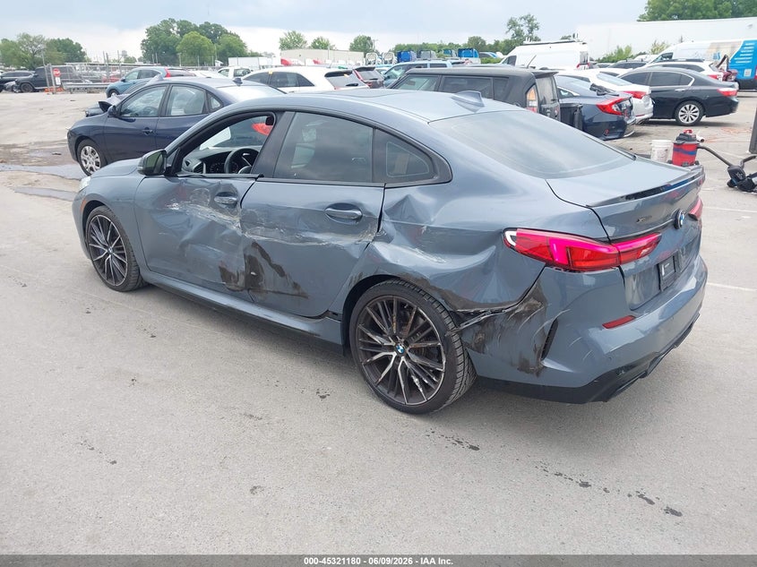 2021 BMW 2er VIN WBA13AL09M7H07706 IAAI salvage auction — SIDE, Salvage (North Carolina), sold $9,050 on 2026-08-17 (photo 3)