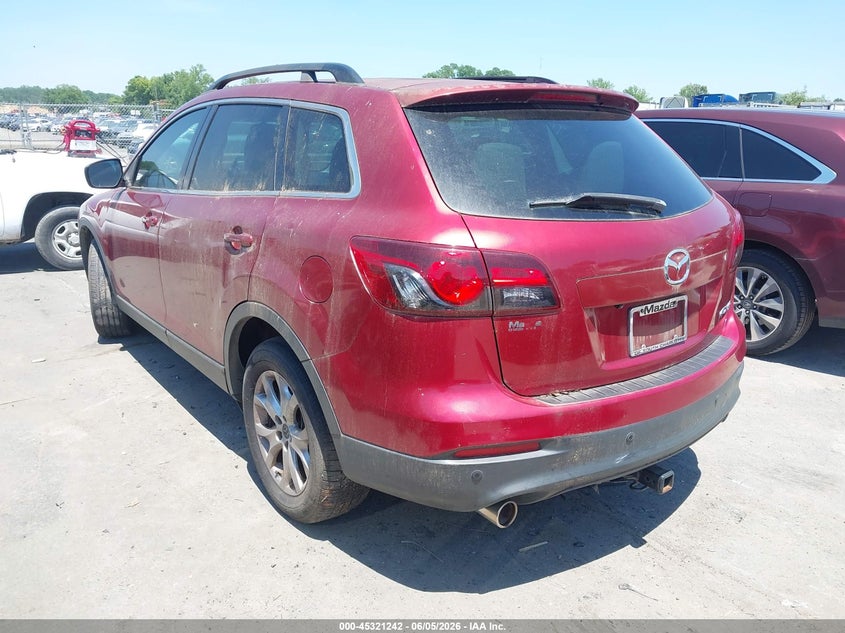 2014 Mazda Cx-9 VIN JM3TB2CA9E0445567 IAAI salvage auction — NORMAL WEAR, Clear-Dealer Only (North Carolina), sold $1,050 on 2026-07-13 (photo 3)