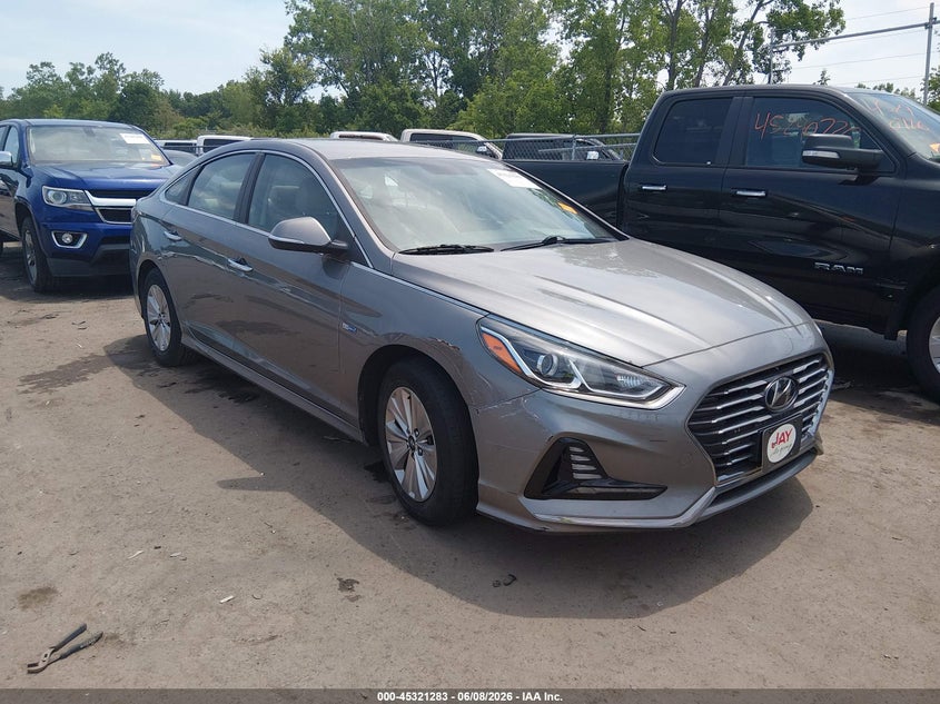 2018 Hyundai Sonata VIN KMHE24L30JA082932 IAAI salvage auction — HAIL, Salvage Title, sold $2,300 on 2026-07-09 (photo 1)