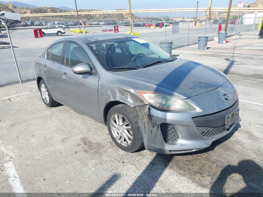 2012 Mazda 3 VIN JM1BL1V8XC1601063 IAAI salvage auction — LEFT SIDE, Salvage Title, sold $475 on 2026-07-08 (photo 1)