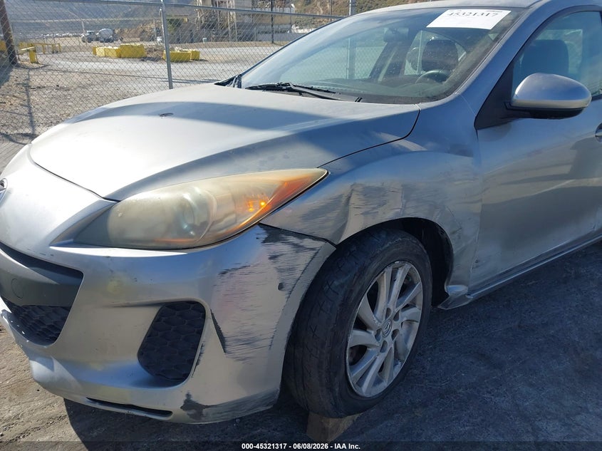 2012 Mazda 3 VIN JM1BL1V8XC1601063 IAAI salvage auction — LEFT SIDE, Salvage Title, sold $475 on 2026-07-08 (photo 6)