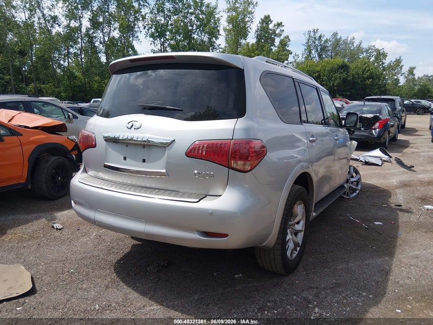 2012 Infiniti Qx56 VIN JN8AZ2NE7C9016954 IAAI salvage auction — FRONT END, Salvage Title, sold $1,150 on 2026-07-14 (photo 4)