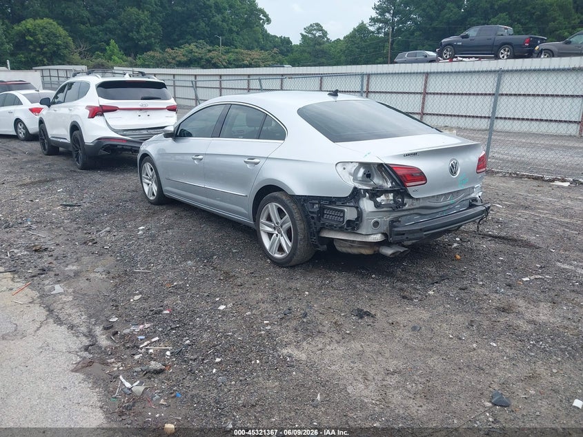 2013 Volkswagen Passat cc VIN WVWBN7AN5DE560375 IAAI salvage auction — LEFT REAR, Salvage Title, sold $1,600 on 2026-07-15 (photo 3)