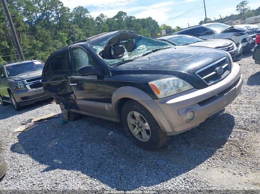 2003 Kia Sorento VIN KNDJD733535043831 IAAI salvage auction — ROLLOVER, Salvage (Mississippi), sold $225 on 2026-07-10 (photo 1)
