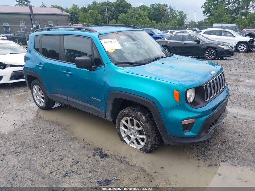 2022 Jeep Renegade VIN ZACNJDA11NPN81041 IAAI salvage auction — LEFT FRONT, Salvage Title, sold $3,050 on 2026-08-12 (photo 1)