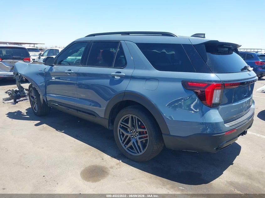 2025 Ford Explorer VIN 1FMUK7KH5SGD10030 IAAI salvage auction — LEFT SIDE, Salvage Title, sold $9,550 on 2026-07-28 (photo 3)