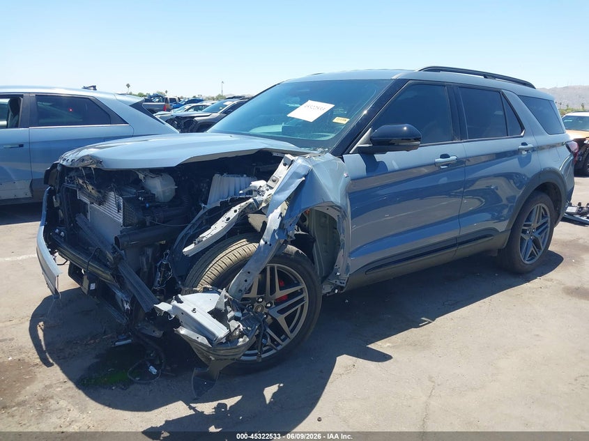 2025 Ford Explorer VIN 1FMUK7KH5SGD10030 IAAI salvage auction — LEFT SIDE, Salvage Title, sold $9,550 on 2026-07-28 (photo 6)