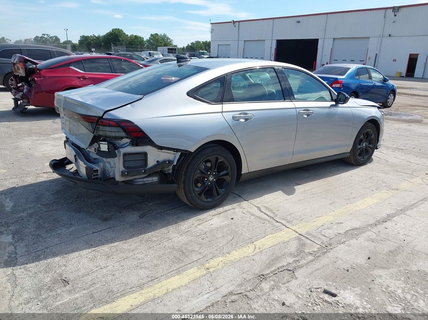 2025 Honda Accord VIN 1HGCY1F42SA088506 IAAI salvage auction — FRONT & REAR, Certificate Of Destruction (Florida), sold $9,150 on 2026-07-29 (photo 4)