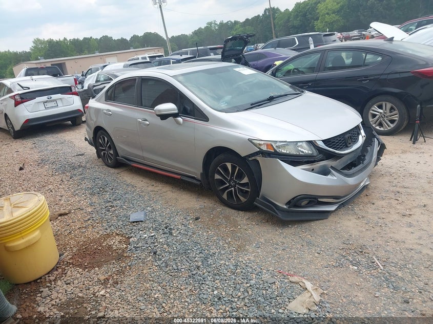 2015 Honda Civic VIN 19XFB2F89FE044303 IAAI salvage auction — FRONT END, Salvage Title, sold $1,150 on 2026-07-10 (photo 1)