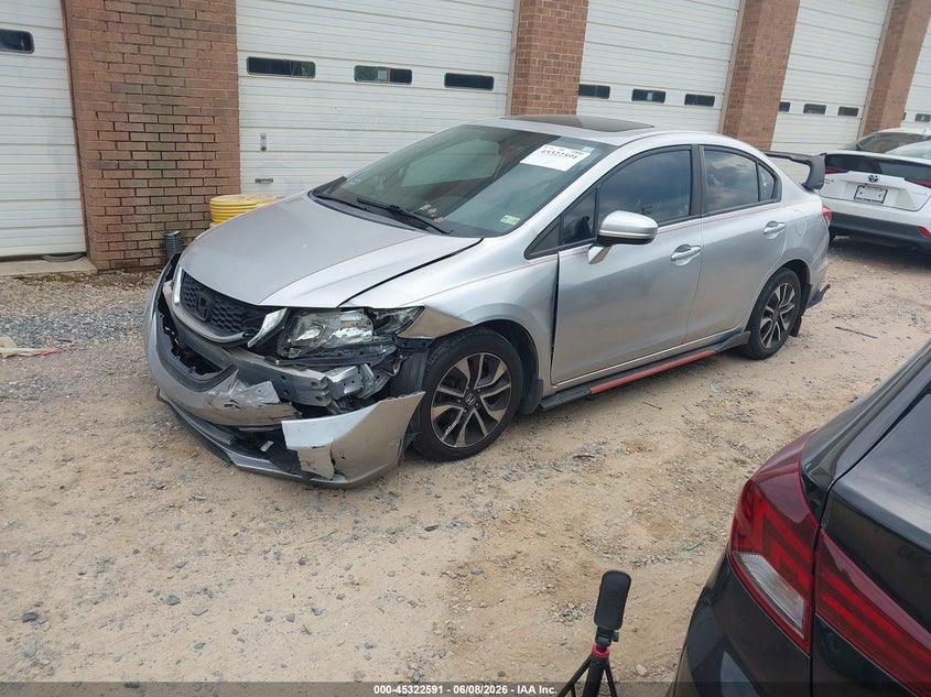 2015 Honda Civic VIN 19XFB2F89FE044303 IAAI salvage auction — FRONT END, Salvage Title, sold $1,150 on 2026-07-10 (photo 2)