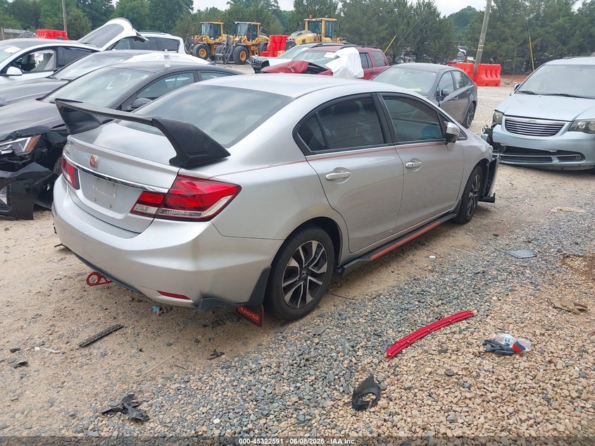 2015 Honda Civic VIN 19XFB2F89FE044303 IAAI salvage auction — FRONT END, Salvage Title, sold $1,150 on 2026-07-10 (photo 4)