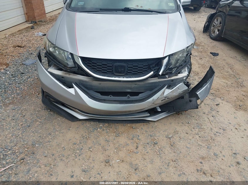 2015 Honda Civic VIN 19XFB2F89FE044303 IAAI salvage auction — FRONT END, Salvage Title, sold $1,150 on 2026-07-10 (photo 6)