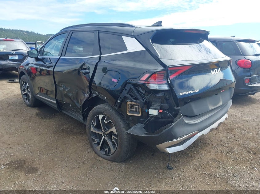 2025 Kia Sportage VIN KNDPVCDG6S7247137 IAAI salvage auction — LEFT REAR, Salvage Title, sold $12,200 on 2026-07-07 (photo 3)