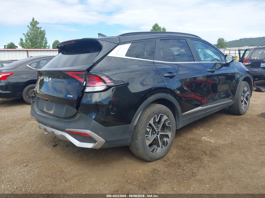 2025 Kia Sportage VIN KNDPVCDG6S7247137 IAAI salvage auction — LEFT REAR, Salvage Title, sold $12,200 on 2026-07-07 (photo 4)