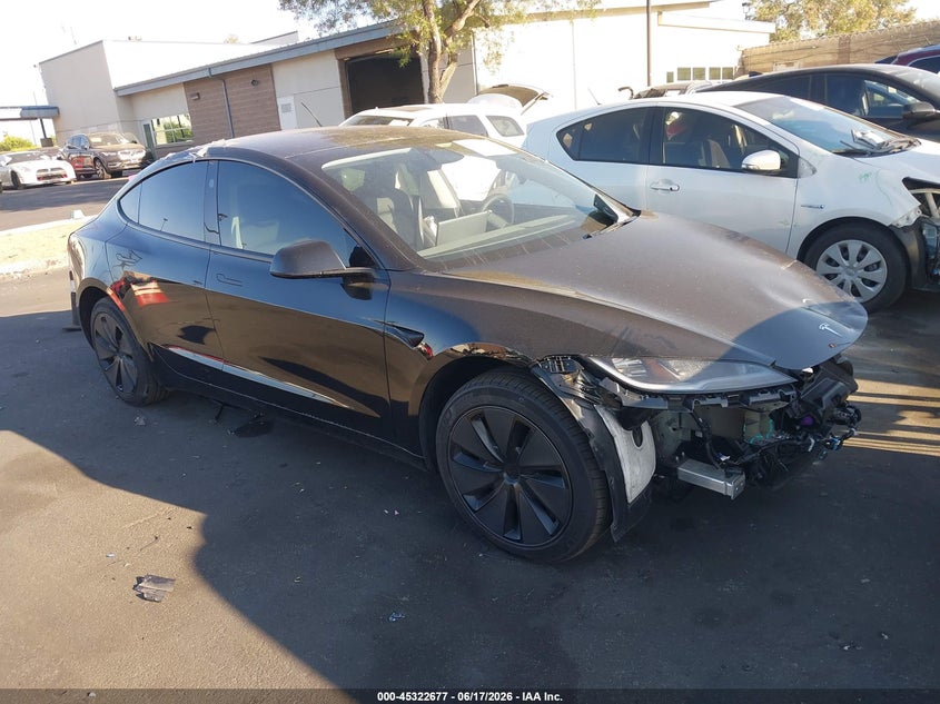 2025 Tesla Model 3 VIN 5YJ3E1EA3SF042964 IAAI salvage auction — LEFT FRONT, Salvage Certificate (California), sold $10,350 on 2026-07-17 (photo 1)