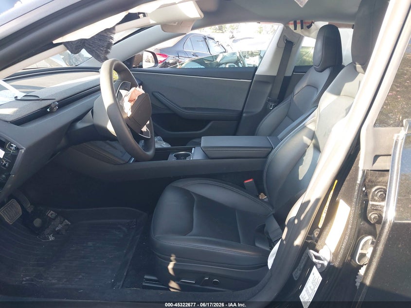 2025 Tesla Model 3 VIN 5YJ3E1EA3SF042964 IAAI salvage auction — LEFT FRONT, Salvage Certificate (California), sold $10,350 on 2026-07-17 (photo 5)