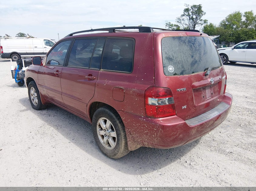2006 Toyota Highlander VIN JTEDP21AX60096563 IAAI salvage auction — NORMAL WEAR, Original (Ohio), sold $725 on 2026-07-14 (photo 3)