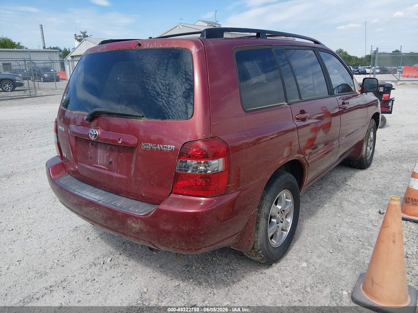 2006 Toyota Highlander VIN JTEDP21AX60096563 IAAI salvage auction — NORMAL WEAR, Original (Ohio), sold $725 on 2026-07-14 (photo 4)