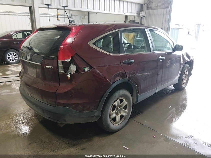 2012 Honda Cr-v VIN 5J6RM4H36CL033454 IAAI salvage auction — NORMAL WEAR, Salvage Title, sold $800 on 2026-07-24 (photo 4)
