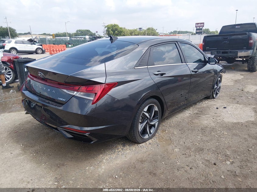 2022 Hyundai Elantra VIN 5NPLP4AG0NH058079 IAAI salvage auction — FRONT END, Salvage Title, sold $1,450 on 2026-08-02 (photo 4)